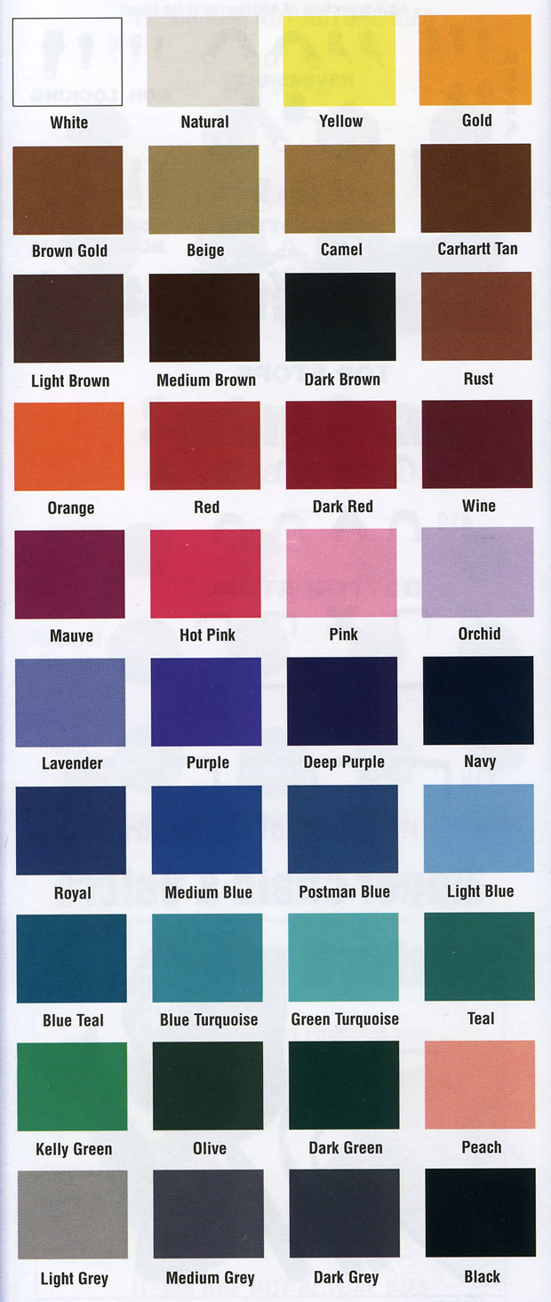 Carhartt Colors Chart