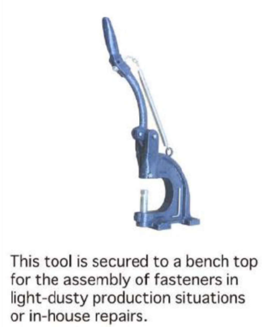 (3-C)Bench-Top Hand Press (purchase dies separately).