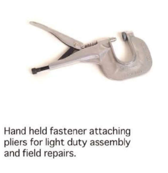 (3-C)Pres-N-Snap Hand Held Fastener Tool (comes with 1 set of dies). Attaching Pliers for light duty assembly